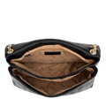 Dámska crossbody z ekokože dvojkomorová veľká čierna 100-4Y-418-1