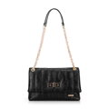 Dámska crossbody z ekokože dvojkomorová malá čierna 100-4Y-419-1