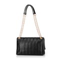 Dámska crossbody z ekokože dvojkomorová malá čierna 100-4Y-419-1