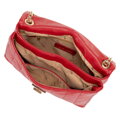 Dámska crossbody z ekokože dvojkomorová malá červená 100-4Y-419-3