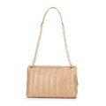 Dámska crossbody z ekokože dvojkomorová malá béžová 100-4Y-419-9