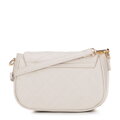 Dámska crossbody kabelka z ekokože s prešívaním krémová 29-4Y-609-0