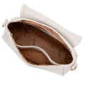 Dámska crossbody kabelka z ekokože s prešívaním krémová 29-4Y-609-0