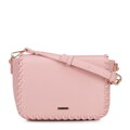 Dámska crossbody s olemovanou klopou ružová 100-4Y-235-P