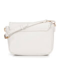 Dámska crossbody s olemovanou klopou krémová 100-4Y-235-0