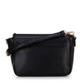 Dámska crossbody s olemovanou klopou čierna 100-4Y-235-1