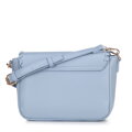 Dámska crossbody s olemovanou klopou modrá 100-4Y-235-N