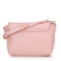 Dámska crossbody s olemovanou klopou ružová 100-4Y-235-P