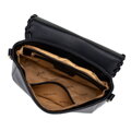Dámska crossbody s olemovanou klopou čierna 100-4Y-235-1