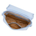 Dámska crossbody s olemovanou klopou modrá 100-4Y-235-N