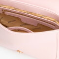 Dámska crossbody s olemovanou klopou ružová 100-4Y-235-P