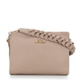 Dámska crossbody kabelka s pletenou rúčkou taupe 99-4E-011-99