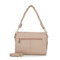 Dámska crossbody kabelka s pletenou rúčkou béžová 99-4E-011-9