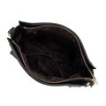 Dámska crossbody kabelka s pletenou rúčkou čierna 99-4E-011-1