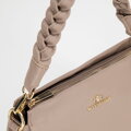 Dámska crossbody kabelka s pletenou rúčkou taupe 99-4E-011-99