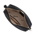Dámska crossbody z žakáru a ekokože bielo-čierna
