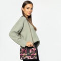 Dámska žakárová crossbody s retiazkou multicolor