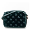 Dámska crossbody z lakovanej kože tmavozelená 29-4E-025-Z