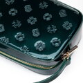 Dámska crossbody z lakovanej kože tmavozelená 29-4E-025-Z