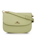 Dámska crossbody z prírodnej kože zelená 100-4E-214-Z