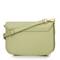 Dámska crossbody z prírodnej kože zelená 100-4E-214-Z