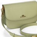 Dámska crossbody z prírodnej kože zelená 100-4E-214-Z