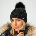 Dámska čierno-strieborná čiapka Wittchen 99-HF-031-18