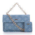 Dámska riflová crossbody kabelka Wittchen s monogramom 97-4Y-212-7
