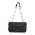 Dámska prešívaná crossbody kabelka s retiazkou čierna 99-4Y-427-1  