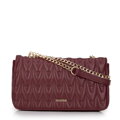 Dámska prešívaná crossbody kabelka s retiazkou bordová 99-4Y-427-3  
