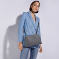 Dámska klasická dvojkomorová kožená crossbody kabelka Wittchen 29-4E-010-8