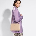 Dámska klasická dvojkomorová kožená crossbody kabelka Wittchen 29-4E-010-G