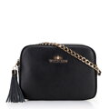 Dámska kožená taška typu crossbody s retiazkou 29-4E-015-1G