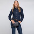 Dámska kožená crossbody kabelka Wittchen s retiazkou 29-4E-015-N