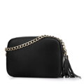 Dámska kožená taška typu crossbody s retiazkou 29-4E-015-1G