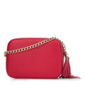 Dámska kožená taška typu crossbody s retiazkou 29-4E-015-P