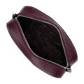 Slivková crossbody kabelka z prírodnej kože s retiazkou 29-4E-015-DF