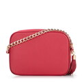 Dámska kožená kabelka typu crossbody s retiazkou 29-4E-015-P