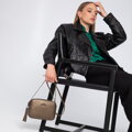 Dámska kožená crossbody kabelka Wittchen so strapcom 29-4E-014-G