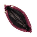 Dámska trojkomorová kožená crossbody kabelka Wittchen s monogramovým vzorom 95-4E-633-3