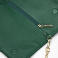 Kožená listová kabelka s remienkom zelená  