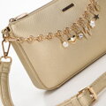 Dámska crossbody kabelka Wittchen z ekokože s ozdobnou retiazkou, rovná 98-4Y-509-G