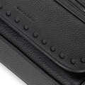 Čierna crossbody kabelka z imitácie kože s klopou 101-4Y-701-1