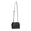 Čierna crossbody kabelka z imitácie kože so šnúrkami 102-4Y-406-1