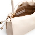 Krémová crossbody kabelka z imitácie kože so šnúrkami 102-4Y-406-0