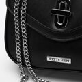 Dámska crossbody kabelka Wittchen s ozdobnou chlopňou a retiazkou, malá 97-4Y-755-1S