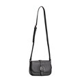 Dámska zaoblená crossbody kabelka s kovovým detailom Wittchen – čierna