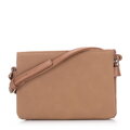 Dvojkomorová crossbody kabelka z imitácie semišu s prešívaním 94-4Y-618-5