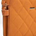 Dvojkomorová crossbody kabelka z imitácie semišu s prešívaním 94-4Y-618-4