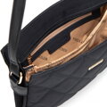 Dvojkomorová crossbody kabelka z imitácie semišu s prešívaním 94-4Y-618-1